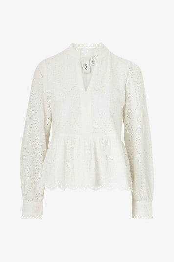 YAS Y.A.S Bluse yasHoli LS Top S Hvit YAS Y.A.S Bluse yasHoli LS Top S Hvit