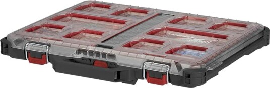 Milwaukee Packout Slim Tilbehørskoffert med 11 Rom 38x25x6.5 cm