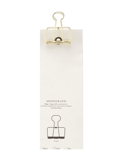 Monograph Clips Gold 5 cm Monograph Clips Gold 5 cm