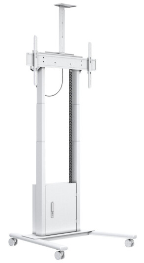 Multibrackets M Motorized Floorstand - stativ - motorisert - for LCD-TV - hvit - med skap og kamerahylle Multibrackets M Motorized Floorstand - stativ - motorisert - for LCD-TV - hvit - med skap og kamerahylle