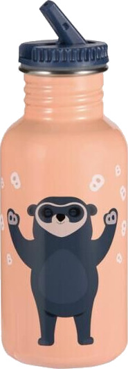 Blafre - Brillebjørn stålflaske 500 ml lys korall Blafre - Brillebjørn stålflaske 500 ml lys korall