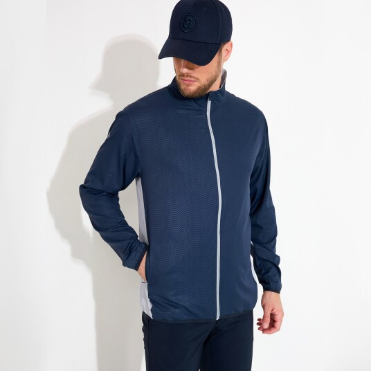 Abacus M Lanark Classics Stretch Windjacket Grå Golfjakke herre 373-Navy-Lt.Grey XX-Large