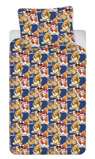 Licens Paw Patrol sengetøy til junior 100x140 cm - Marshall Chase og Rubble - 100% bomull Licens Paw Patrol sengetøy til junior 100x140 cm - Marshall Chase og Rubble - 100% bomull