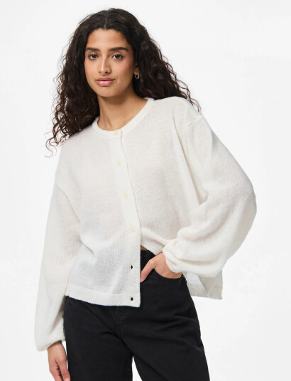 Pieces Pcida Ls O Neck Knit Cardigan Noos Bc Cream XS