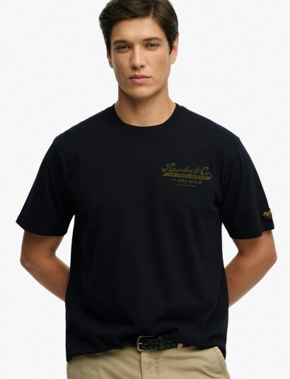 Superdry Heritage Biker Loose Tee   Black   S
