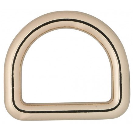 Infinity Hearts D Ring Messing Lys Gull 25x25mm 5 stk