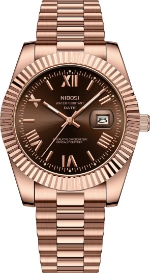 Nibosi Valenza Rose Gold Brown