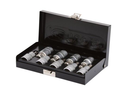 Ks Tools 911.1321, Støpselsett, 1/2", Metrisk, 1 Hoder, 4,5,6,7,8,10,12,14,17 Mm, Kromvanadiumstål