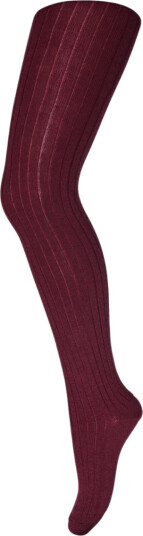 Mp Ull Rib Strømpe Wine Red (110 / 4 5 år)