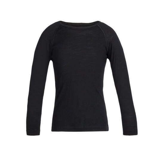 Icebreaker Kids' 200 Oasis Longsleeve Crewe Black 5, Black