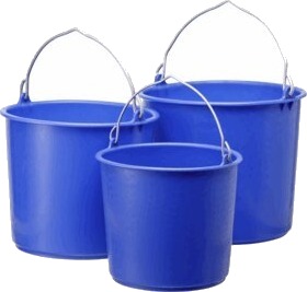 DeLaval Plastbøtte med stålhank blå 7 liter