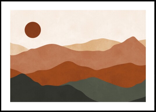 Layered Desert Sun Plakat / 100x150