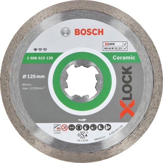 Bosch X-Lock Diamantblad Ø125 mm for Keramikk - Kappeskive