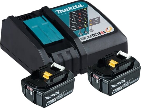 Makita DC18RC Li-Ion Batterilader med 2 x 5 Ah Batterier