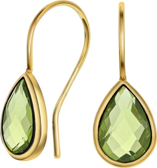 Pan Jewelry Øredobber i 585 gult gull med peridot