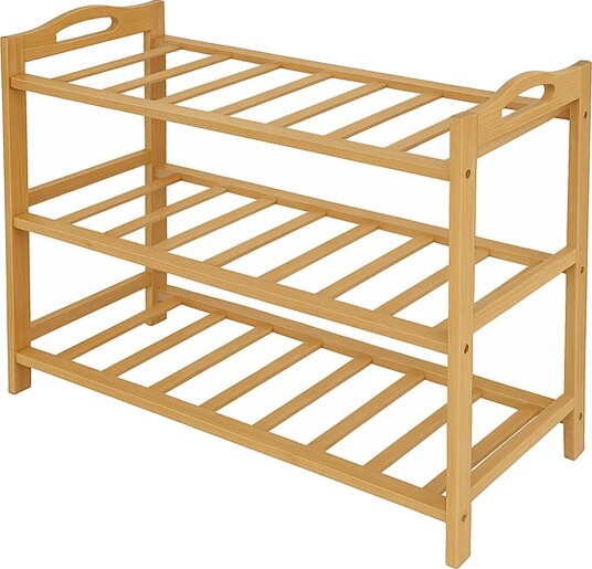 Bambus skohylle – 3 etasjer rommer 9 par