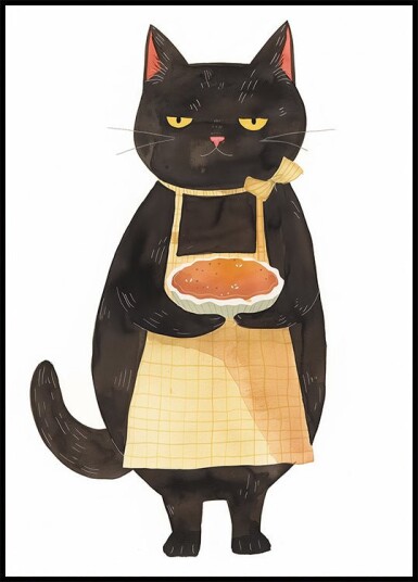 Black Cat Baker Plakat Plakat / 50x70cm Black Cat Baker Plakat Plakat / 50x70cm