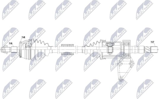 NTY NPW MG 003 Drivaksel