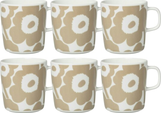 Oiva / Unikko Krus 40 cl 6-pk, Beige / Hvit
