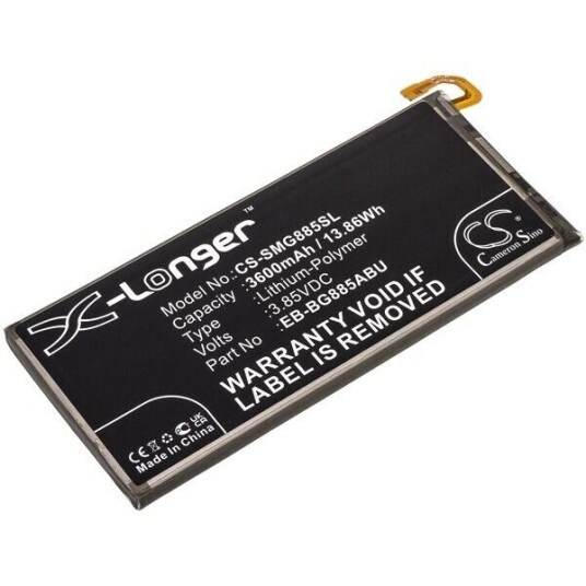 Samsung SM-G885F/DS batteri (3600 mAh 3.85 V, Sort)