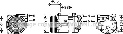 AC kompressor PRASCO PEK326