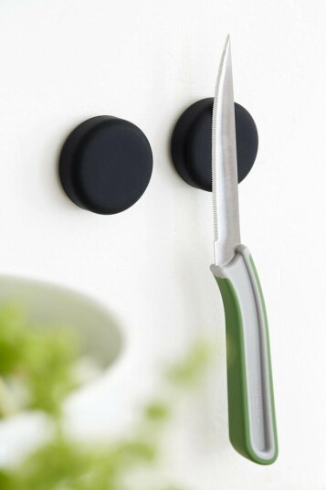 Knivmagnet Rundt 2 Stk. - Sort