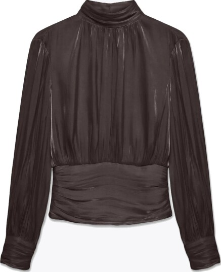 Vero Moda Polly Long Sleeve High Neck Top Brun M