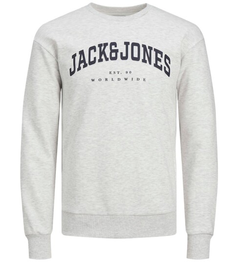 Jack & Jones Junior White Melange Caleb Varsity Collegegenser 128 Jack & Jones Junior White Melange Caleb Varsity Collegegenser 128