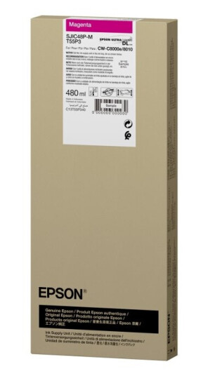 Epson T55p3 480 Ml Magenta Original Boks Blekkpakke For Epl C8000e