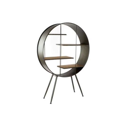 Bokhylla Brun Svart Trä Metall 12 x 34 x 172 cm 118 x 34 x 172 cm 1