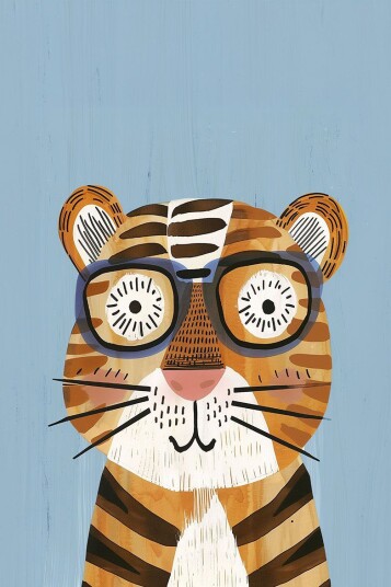 Namly Design Plakat Tiger med Briller POSTER7XOWY5 Namly Design Plakat Tiger med Briller POSTER7XOWY5