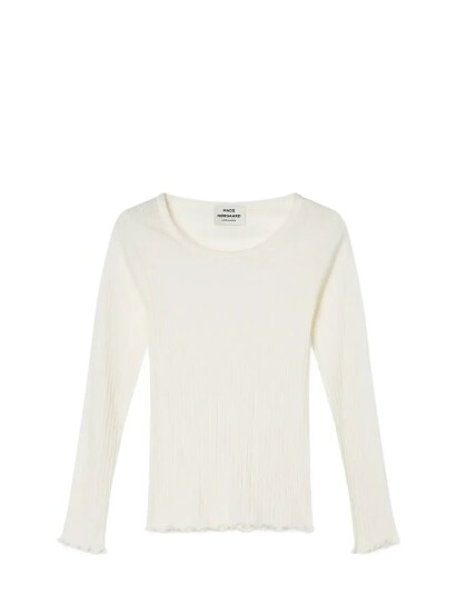 Mads Nørgaard Pointella Troja Tee Ls Fav Cream XXL