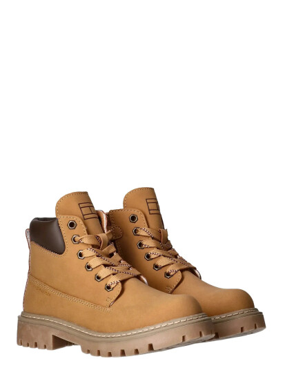 Tommy Hilfiger Tommy Hilfiger Lace Up Booties Faux Nubuck/Leather - Beige - 32/21CM