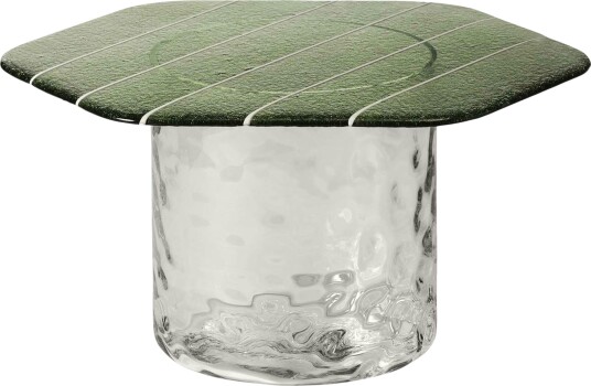 Striche Coffee Table Mint Green / Transparent