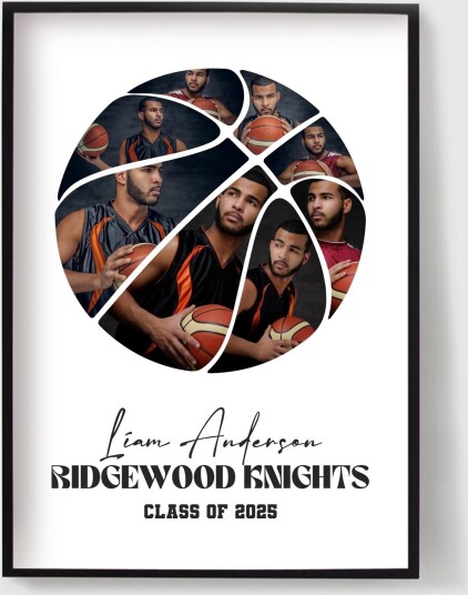 Personalisert Plakat Fotokollasje av Basketball