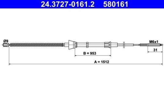 Bremsewire ATE 24.3727 0161.2