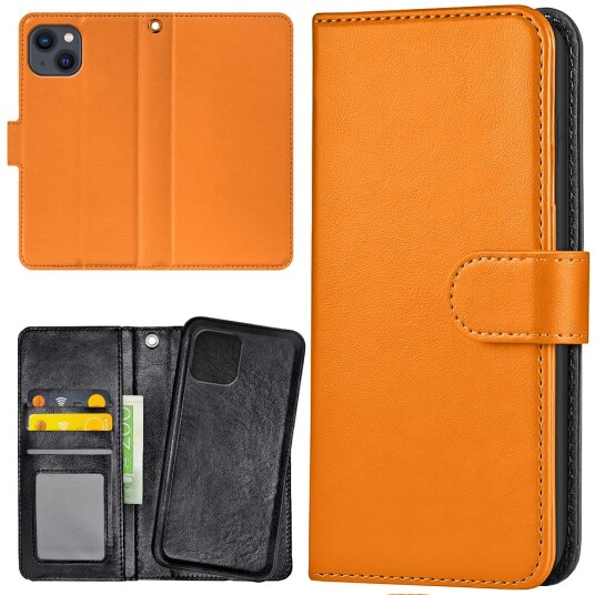 Generic Iphone 14 - Lommebok Deksel Oransje