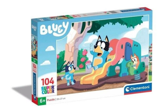 Clementoni Jigsaw Puzzle Bluey on the Slide 104st. Gulv