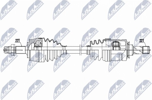 NTY NPW PL 184 Drivaksel