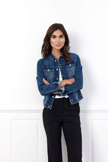 Soyaconcept Denimjakke med en figursydd