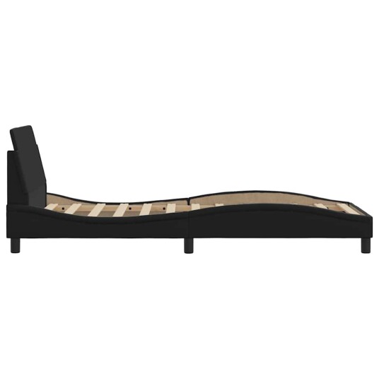  Sengeramme med hodegavl svart 90x190 cm kunstlær 8721012268616