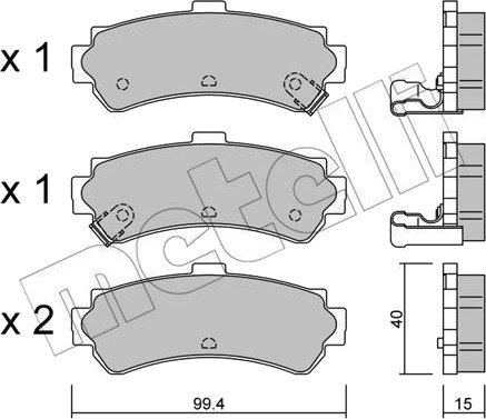METELLI 22 0403 0 Bremseklosser
