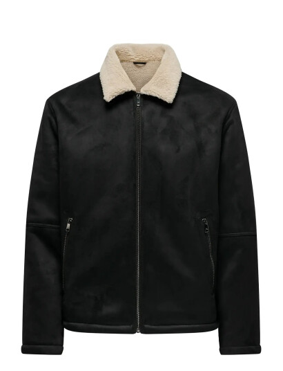 ONLY & SONS Onsroyce Shearling Jacket Otw - Black - XS