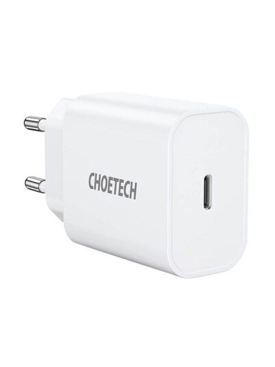 Choetech Mains charger Q5004 EU USB-C 20W (white) Choetech Mains charger Q5004 EU USB-C 20W (white)