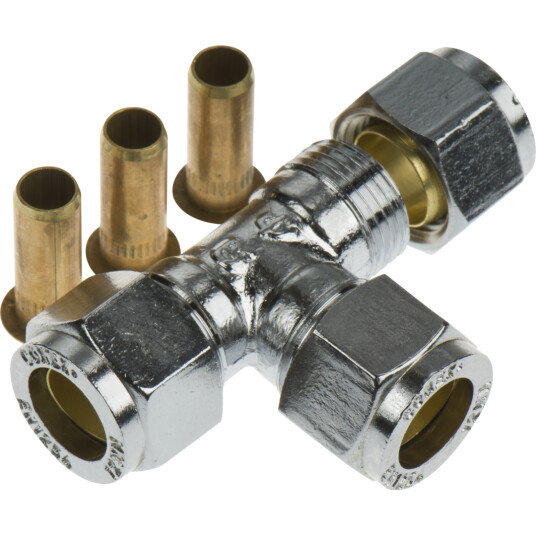 FIX-PRO T-RØR 12MM TIL PEX-RØR FORKROMMET