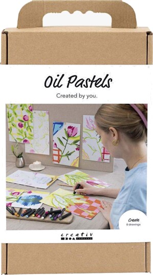 Creativ Company Hobbysett Oljepastell Blomster Creativ Company Hobbysett Oljepastell Blomster