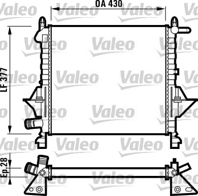 VALEO 732051 Radiator motorkjøling