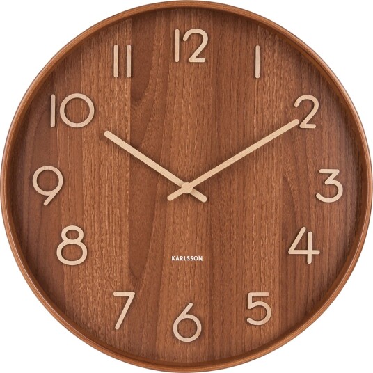 Karlsson Pure veggklokke 40 cm dark wood Karlsson Pure veggklokke 40 cm dark wood