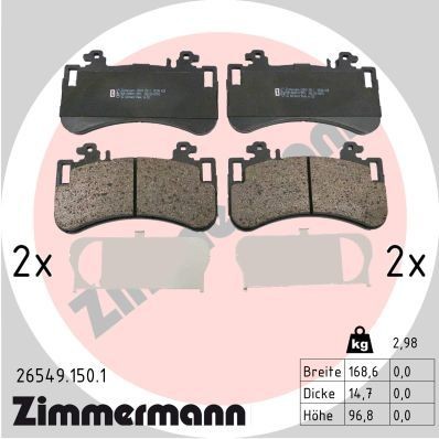 Bremseklosser ZIMMERMANN 26549.150.1