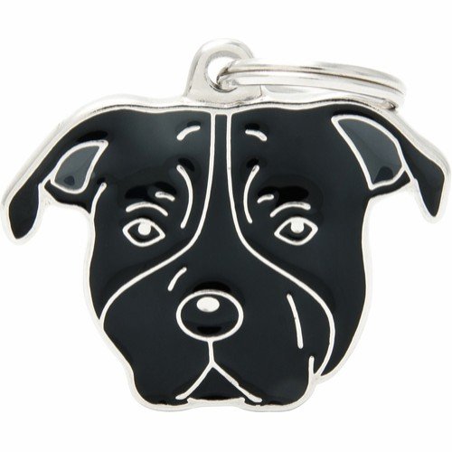 Myfamily ID-merke for Staffordshire Bull Terrier - Sort